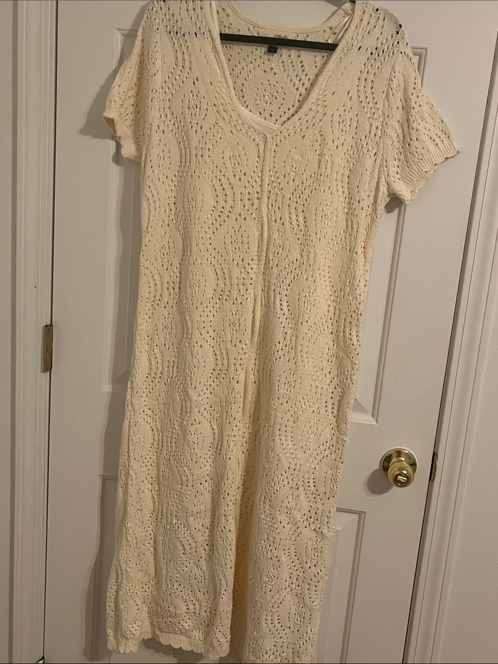 Universal Thread Cream Crochet Maxi Dress
